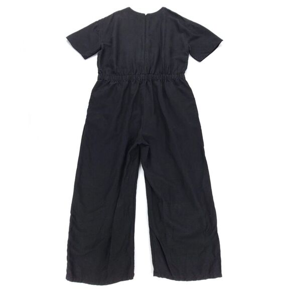 NEW Eileen Fisher Woman Tencel & Organic Linen Slub Jumpsuit Wide Leg Black 1X - Picture 6 of 11